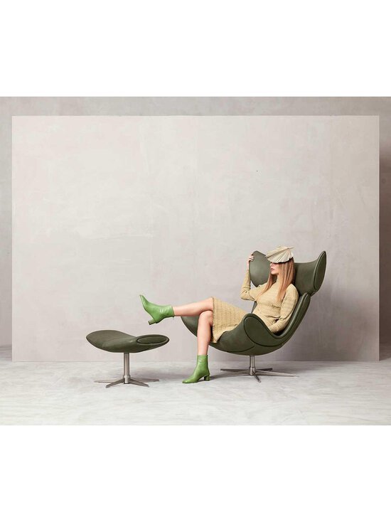 BoConcept - Imola-nojatuoli pyörivä jalusta York-nahka 5121 oliivinvihreä / teräs - GREEN | Stockmann - photo 3