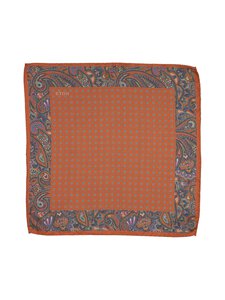 Eton - Paisley-silkkitaskuliina - 45 ORANGE | Stockmann