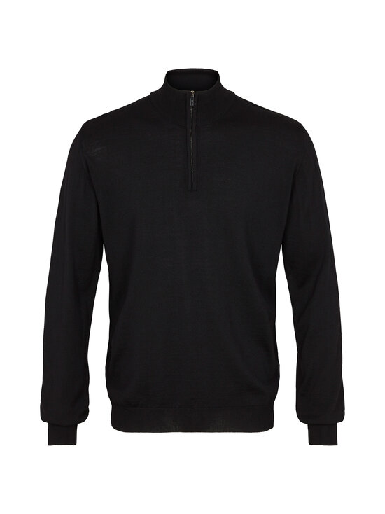 SAND Copenhagen - Ibro Half Zip vilnas džemperis - 200 EBONY BLACK | Stockmann - photo 1