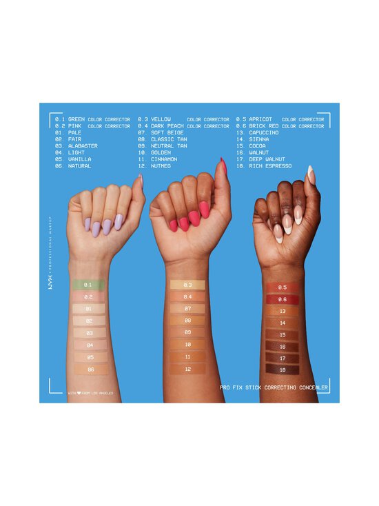NYX Professional Makeup - Fix Stick Concealer Stick -peitepuikko - 01 PALE | Stockmann - photo 7