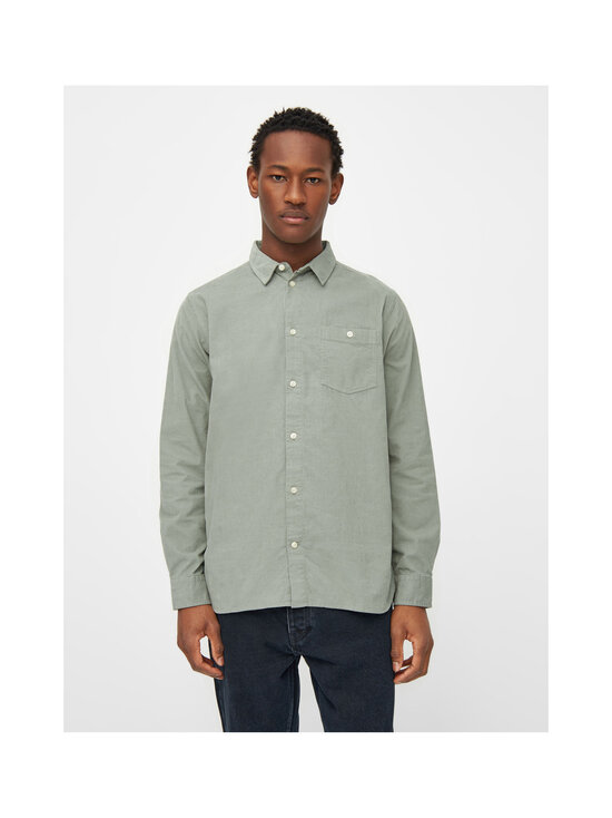 Knowledge Cotton Apparel - Dune regular -vakosamettipaita - 1396 LILY PAD | Stockmann - photo 3