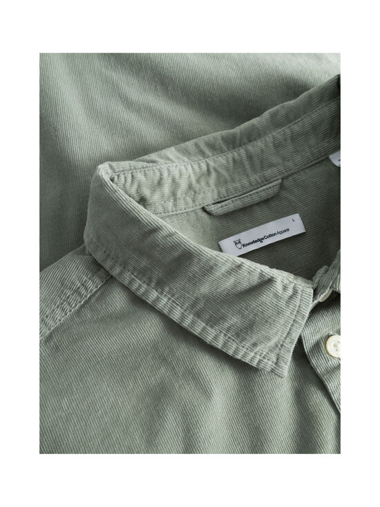 Knowledge Cotton Apparel - Dune regular -vakosamettipaita - 1396 LILY PAD | Stockmann - photo 5