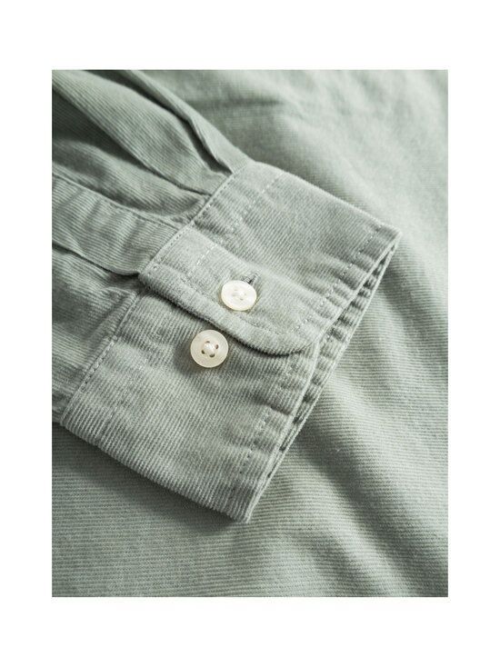 Knowledge Cotton Apparel - Dune regular -vakosamettipaita - 1396 LILY PAD | Stockmann - photo 7