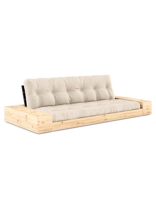 Karup - Base-futonsohva laatikoilla linen/musta L 244 cm - BEIGE | Stockmann - photo 1