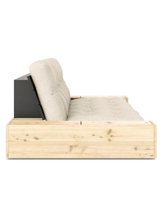 Karup - Base-futonsohva laatikoilla linen/musta L 244 cm - BEIGE | Stockmann - photo 3