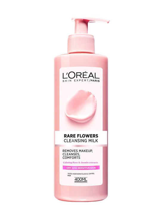 Rare Flowers -puhdistusmaito kuivalle ja herkälle iholle 400 ml