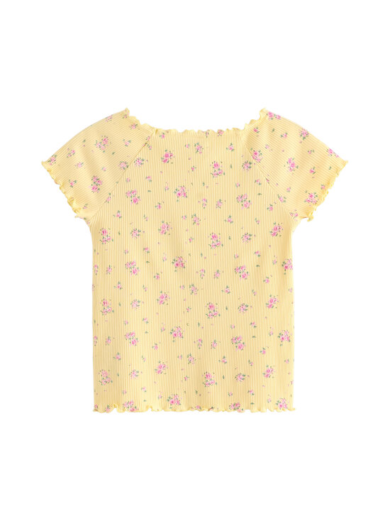 Lindex - Ribbed t-paita - 4971 YELLOW | Stockmann - photo 2