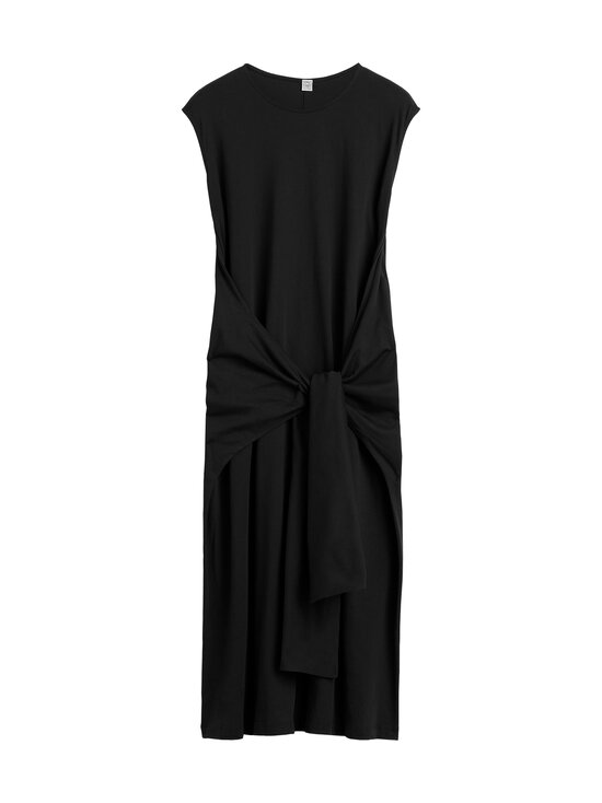 TOTEME - Tie-waist jersey -mekko - 001 BLACK | Stockmann - photo 1