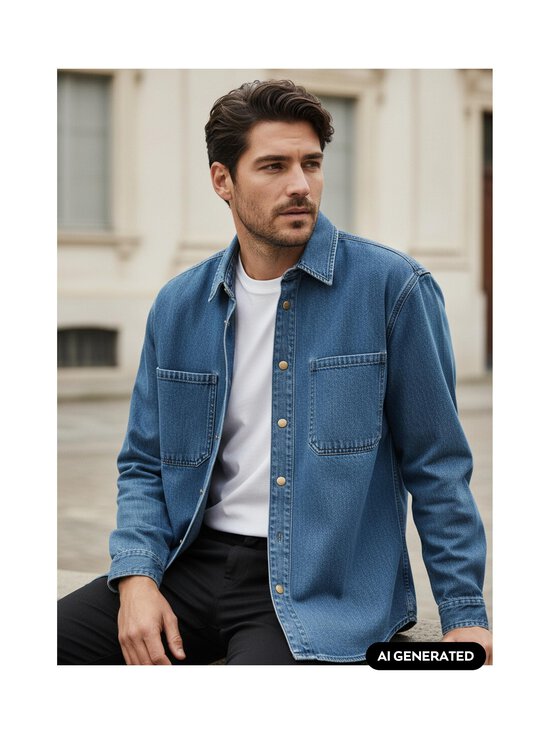 CONSTRUE - Hamina Denim -päällyspaita - MID. BLUE | Stockmann - photo 7