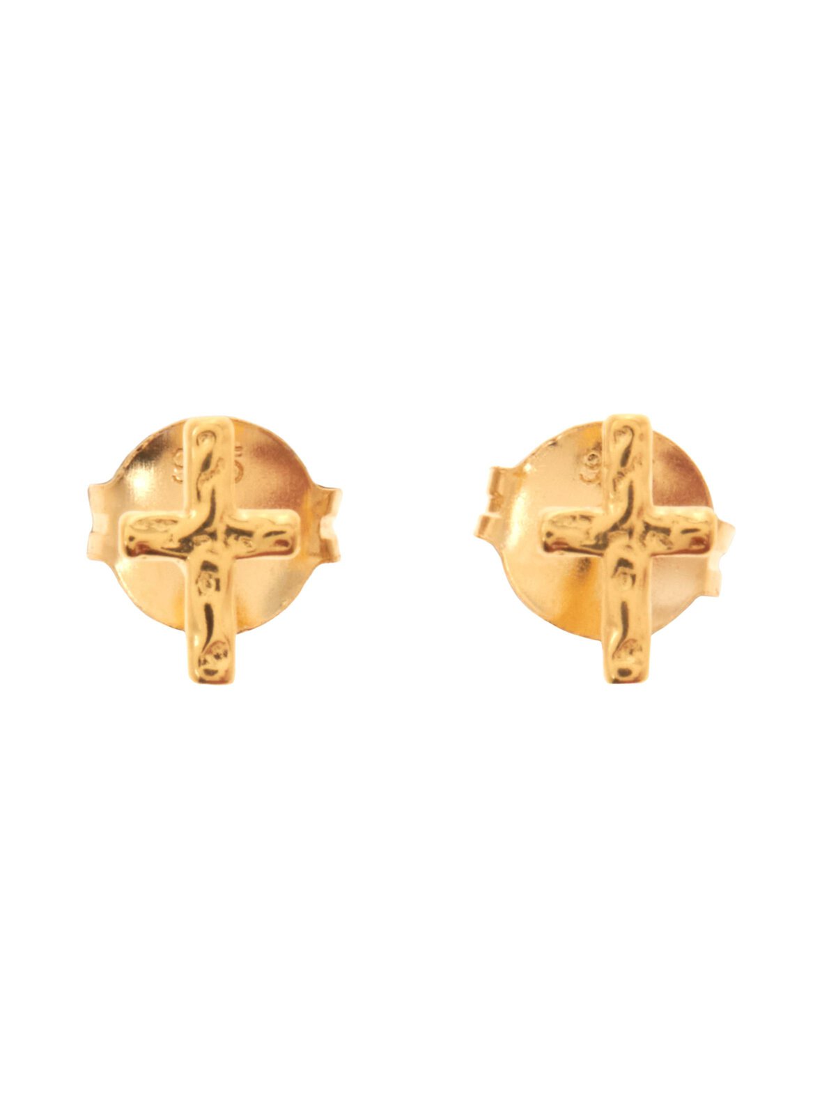 Protective Cross - 18k kullatut korvakorut