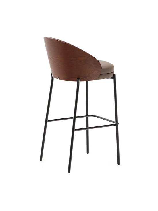 Kave Home - Eamy-baarituoli ruskea keinonahka / pähkinä K 75 cm - BROWN | Stockmann - photo 3