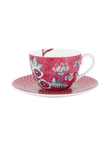 PIP Studio - Flower Festival -muki ja tassi 280 ml - DARK PINK PIP Studio - Flower Festival -muki ja tassi 280 ml - DARK PINK | Stockmann