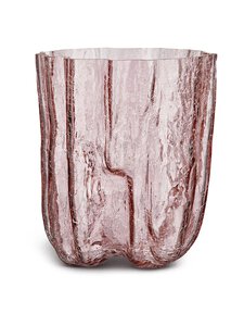 Kosta Boda - Kristallvaas Crackle, 27 cm - PINK | Stockmann