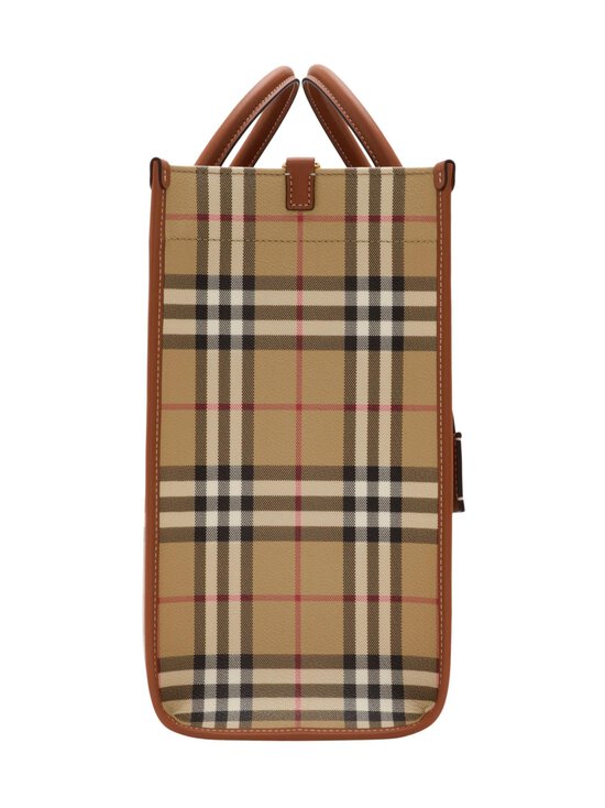 Burberry - Freya Tote Medium -laukku - A9534 VNTG CHK/BRIAR BROWN | Stockmann - photo 3