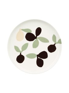 Marimekko - Omppo-lautanen 20 cm - WHITE,SAGE,BLACK, BROWN,LINEN | Stockmann