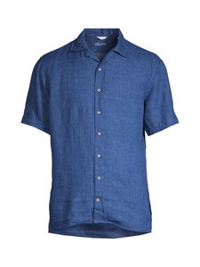 Stenströms - Fitted Body Sport -pellavakauluspaita - 160 DARK BLUE | Stockmann