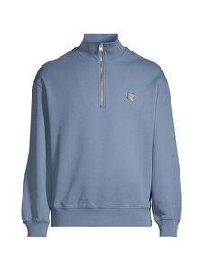 Maison Kitsuné - Fox Head Comfort Half Zip -collegepaita - 0380 BERING SEA | Stockmann