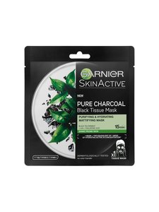 Garnier - Pure Charcoal Black Sheet Mask-kasvonaamio 32 g | Stockmann