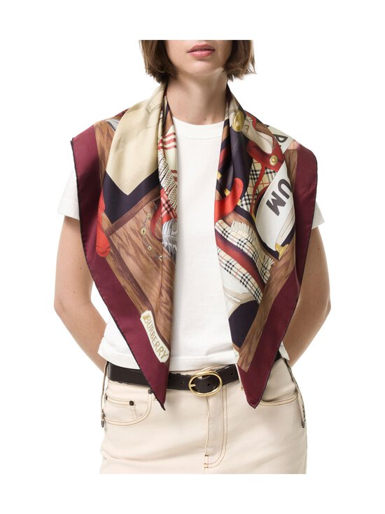 Burberry - Heritage Knight Ward -silkkihuivi - A1308 OXBLOOD | Stockmann - photo 4