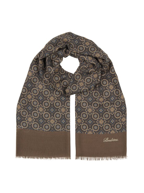 Stenströms - Modaali-kashmirhuivi 70 x 180 cm - DARK BROWN PATTERN | Stockmann - photo 1