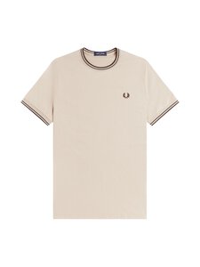 Fred Perry - Twin Tipped t-paita - 50A WARM OAT/COURT GREEN/BURNT TOBACCO | Stockmann