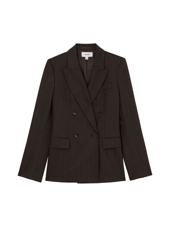 Reiss - Dawson Herringbone -kaksirivinen bleiseri - 22 CHOCOLATE BROWN | Stockmann - photo 1