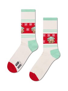 Happy Socks - Star Wars Grogu Snowflake -sukat - 1000 WHITE | Stockmann