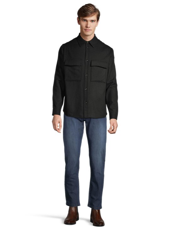 J.Lindeberg - Pealissärk Flat Wool Overshirt - 9999 BLACK | Stockmann - photo 2