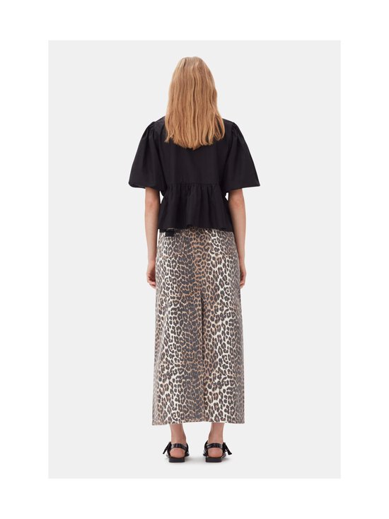 Ganni - Cotton Peplum -popliinipusero - 099 BLACK | Stockmann - photo 6