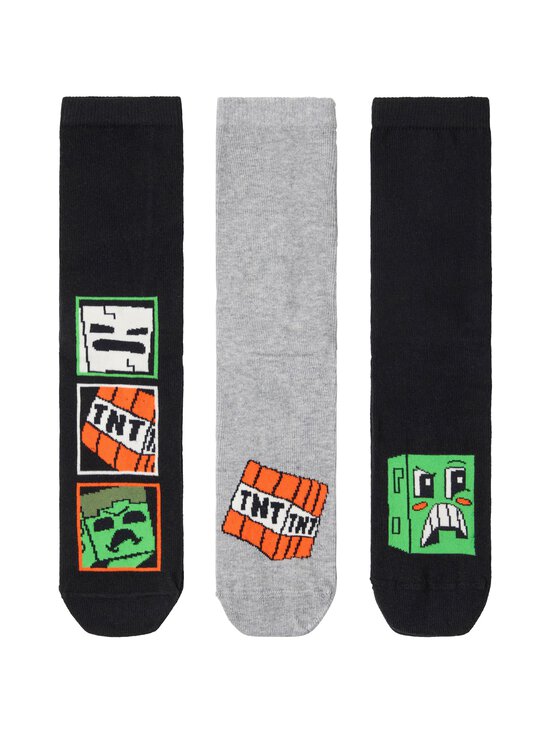 Lindex - Minecraft-sukat 3 -pack - 80 BLACK | Stockmann - photo 1