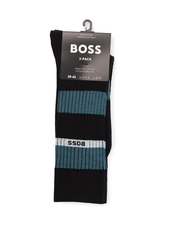 BOSS - Rib Stripe -sukat 2-pack - 445 TURQUOISE/AQUA - photo 3 BOSS - Rib Stripe -sukat 2-pack - 445 TURQUOISE/AQUA | Stockmann - photo 3