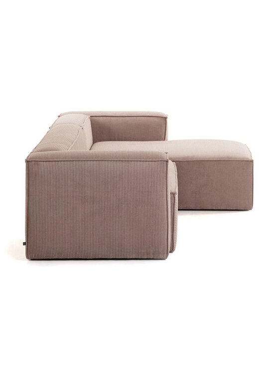 Kave Home - Blok-divaanisohva vaaleanpunainen vakosametti L 330 cm/oikea - PINK | Stockmann - photo 2