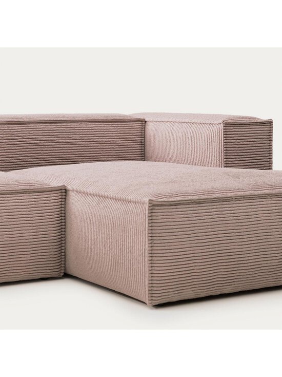 Kave Home - Blok-divaanisohva vaaleanpunainen vakosametti L 330 cm/oikea - PINK | Stockmann - photo 4