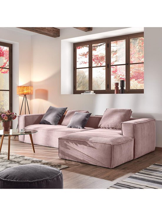 Kave Home - Blok-divaanisohva vaaleanpunainen vakosametti L 330 cm/oikea - PINK | Stockmann - photo 5