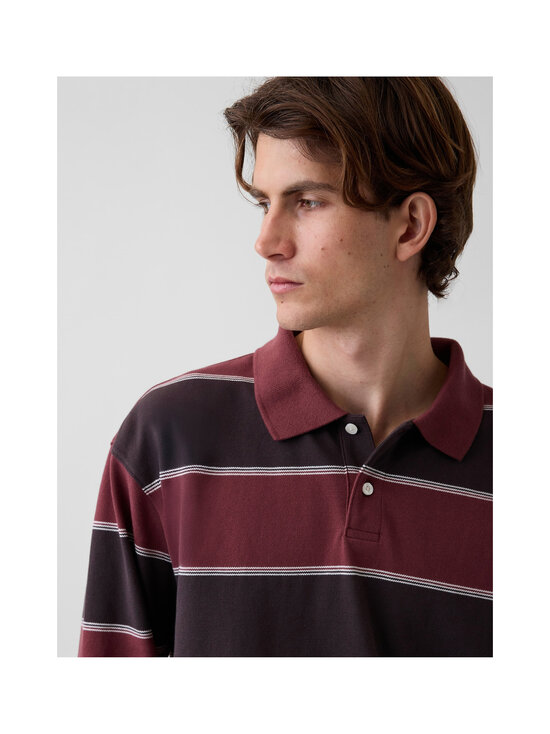 GAP - Oversized polo krekls - BURGUNDY STRIPE | Stockmann - photo 5