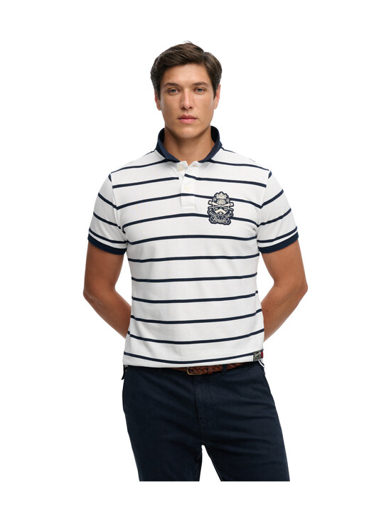 Superdry - Crest Stripe -pikeepaita - VCD OPTIC/NAVY STRIPE | Stockmann - photo 1