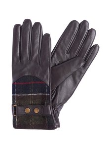 Barbour - Dee Tartan -nahkakäsineet - DARK BROWN | Stockmann