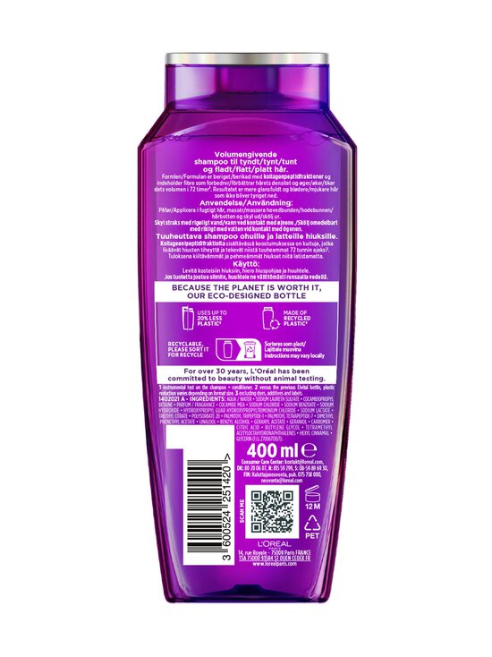 L'Oréal Paris - Elvital Collagen Lifter Shampoo, 400 ml - NO COL | Stockmann - photo 2