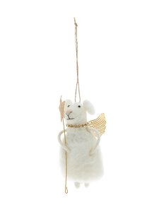 Casa Stockmann - Hiiri tähdellä -joulukuusenkoriste 10,7 cm - WHITE Casa Stockmann - Hiiri tähdellä -joulukuusenkoriste 10,7 cm - WHITE | Stockmann