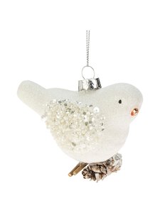 Weiste - Glass Bird & Cones -joulukoriste - WHITE Weiste - Glass Bird & Cones -joulukoriste - WHITE | Stockmann