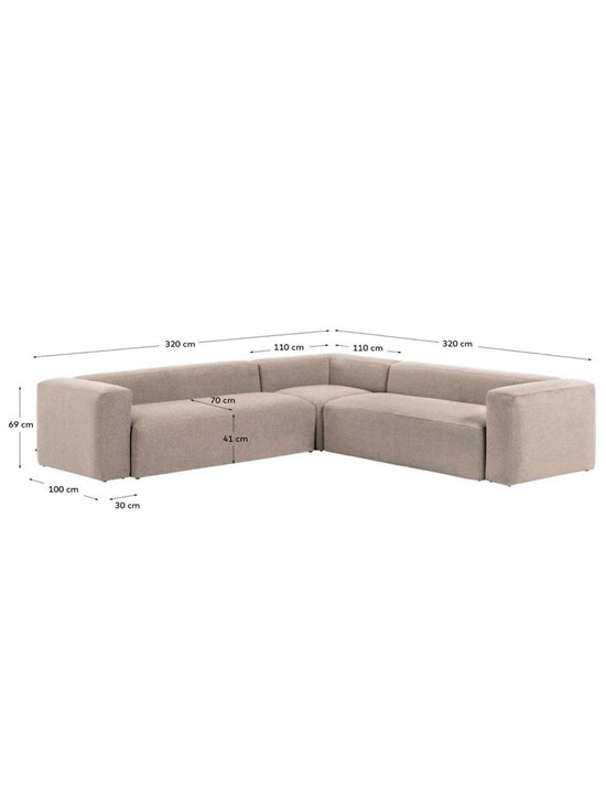 Kave Home - Blok-kulmasohva beige 320 x 320 cm - BEIGE | Stockmann - photo 4