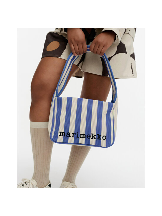 Marimekko - Knitted Merirosvo -olkalaukku - 510 BLUE, OFF WHITE | Stockmann - photo 4