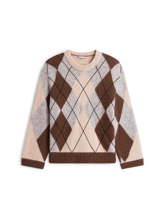 Tommy Hilfiger - Argyle C-neck -alpakkasekoiteneule - 0HL ARGYLE LEGACY BROWN / MID GREY HTR - photo 1 Tommy Hilfiger - Argyle C-neck -alpakkasekoiteneule - 0HL ARGYLE LEGACY BROWN / MID GREY HTR | Stockmann - photo 1