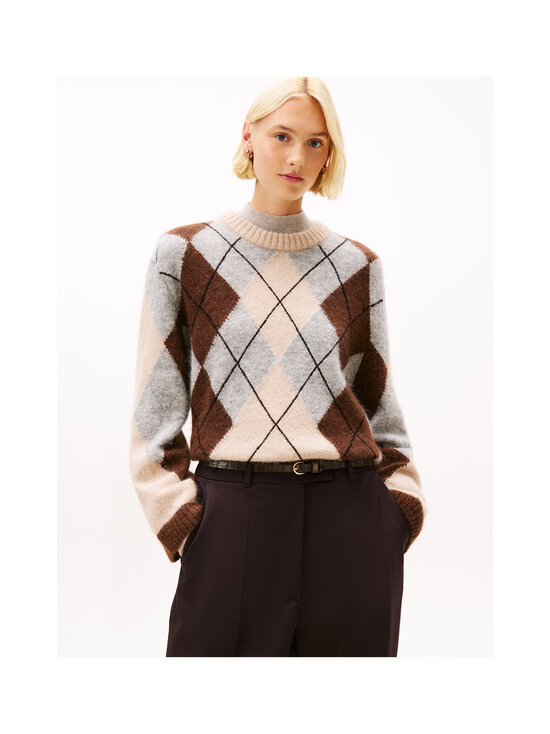 Tommy Hilfiger - Argyle C-neck -alpakkasekoiteneule - 0HL ARGYLE LEGACY BROWN / MID GREY HTR - photo 2 Tommy Hilfiger - Argyle C-neck -alpakkasekoiteneule - 0HL ARGYLE LEGACY BROWN / MID GREY HTR | Stockmann - photo 2