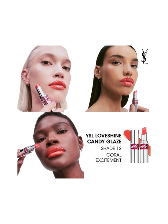 Yves Saint Laurent - YSL LOVESHINE Candy Glaze Lip Gloss Stick-huulikiilto - 12 CORAL EXCITEMENT - photo 5 Yves Saint Laurent - YSL LOVESHINE Candy Glaze Lip Gloss Stick-huulikiilto - 12 CORAL EXCITEMENT | Stockmann - photo 5