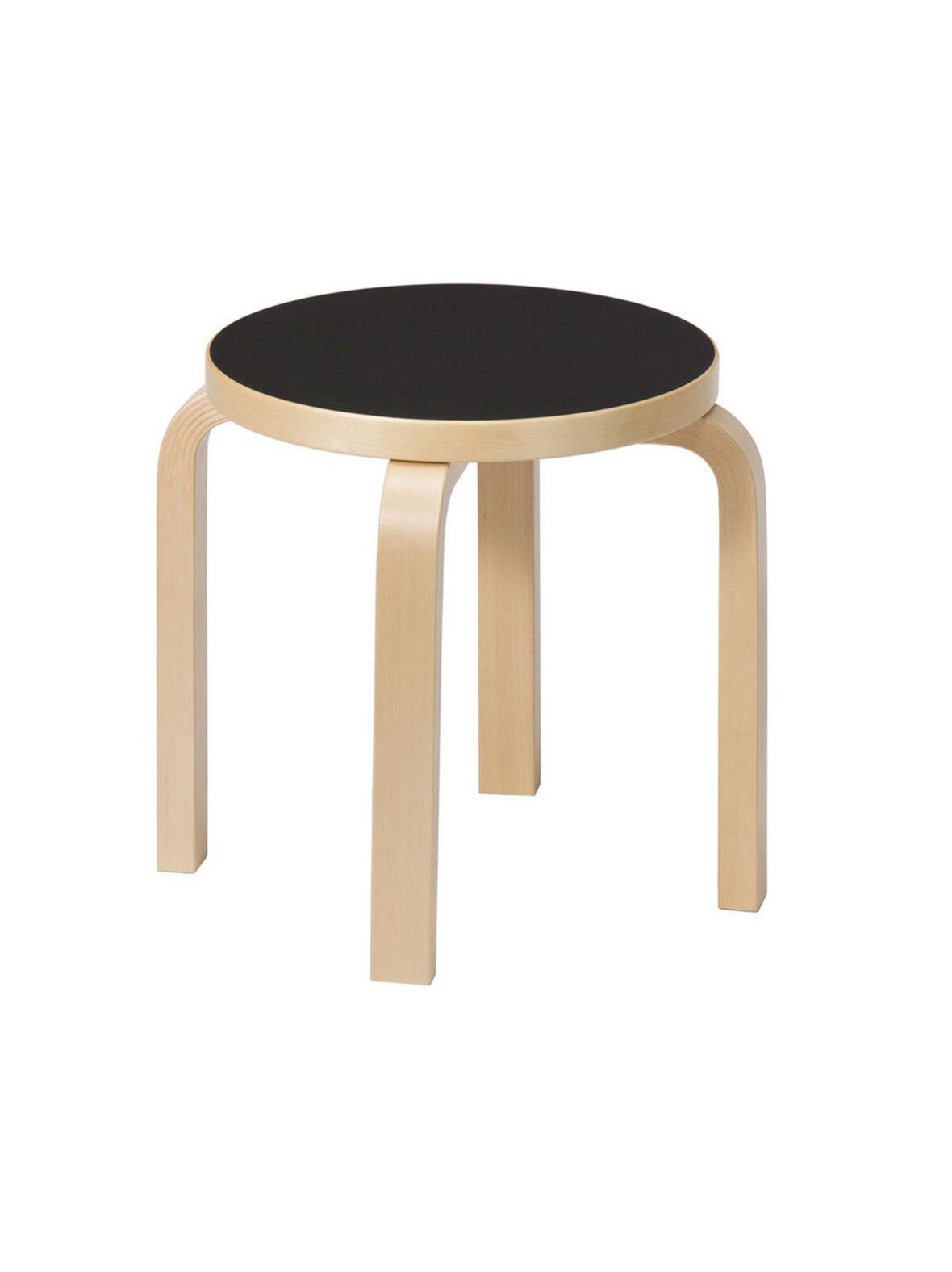 Lasten jakkara NE60 koivu/musta linoleum