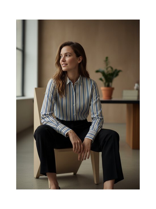 Rue de Tokyo - Pluus Sylina Trio Stripe - BLUE PURPLE CREAM STRIPE | Stockmann - photo 3