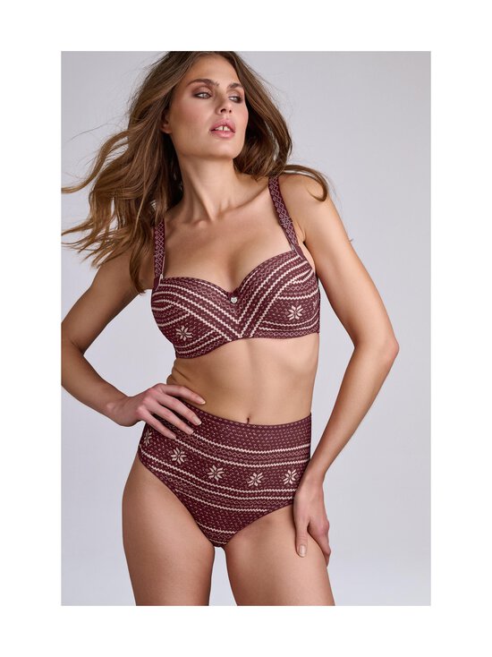 Marlies Dekkers - Polaris High Waist Briefs -alushousut - CABERNET RED AND IVORY | Stockmann - photo 3