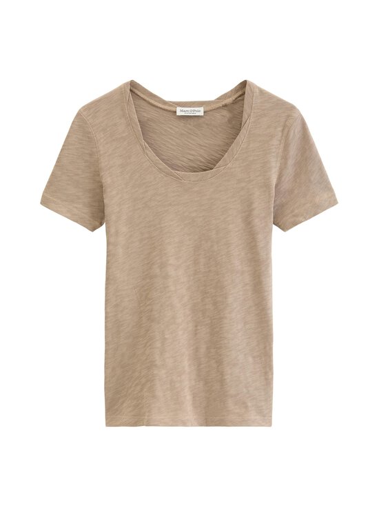 Marc O'Polo - T-särk Deep Round Neck - 742 EARTHY TAUPE | Stockmann - photo 1