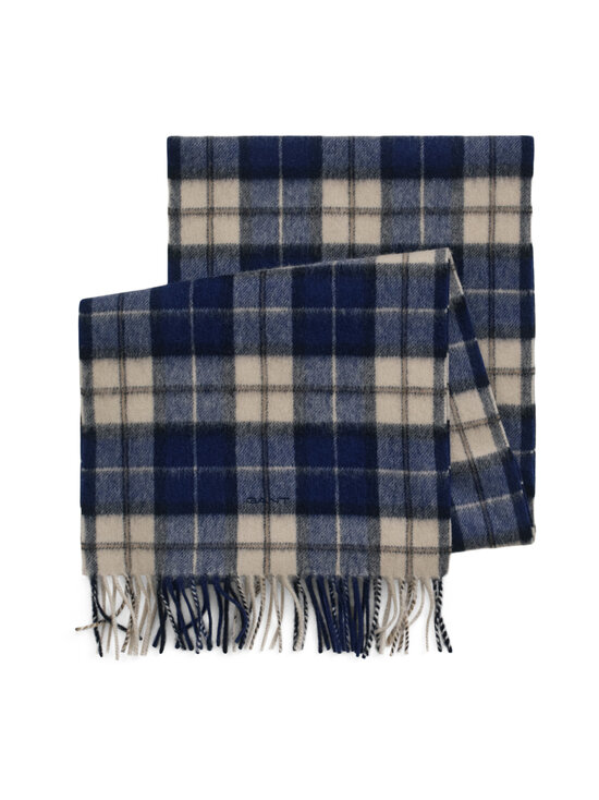 GANT - Ruudullinen merinovillahuivi - 423 PERSIAN BLUE | Stockmann - photo 1